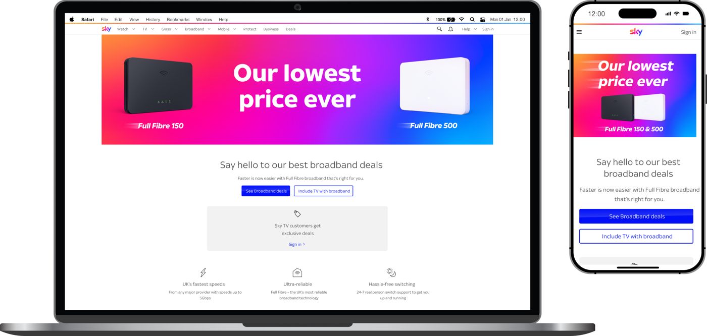 Before: Our lowest price ever broadband deal