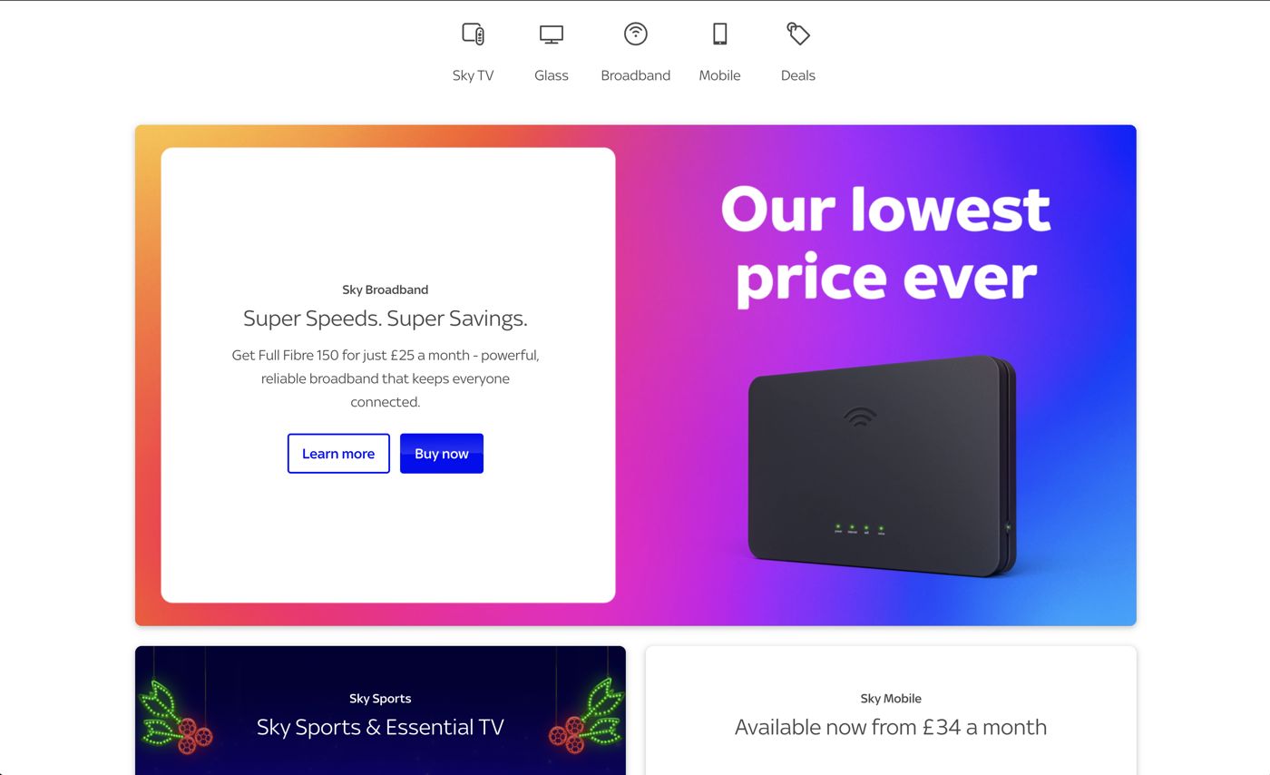 Prospect home page card