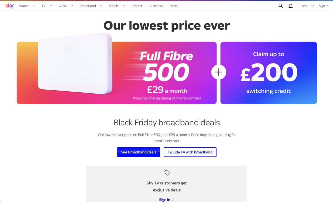 Prospect Deals page hero: Our lowest price ever