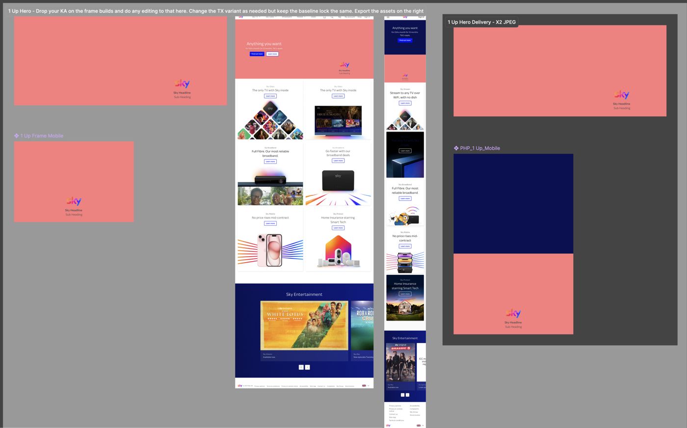 Figma template: red placeholders update a full page mock-up automatically